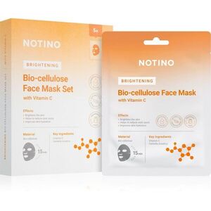 Notino Brightening Bio-Cellulose Face Mask with Vitamin C fátyolmaszk szett az élénk bőrért kép