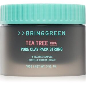 BRINGGREEN Tea Tree Cica Pore Clay Pack Strong krémes maszk az aknéra hajlamos zsíros bőrre 100 g kép