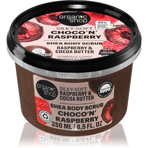 Organic Shop Choco'n'Raspberry gyengéd testpeeling bambuszvajjal 250 ml kép