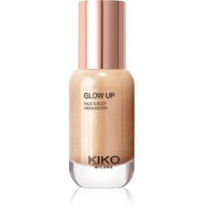 KIKO Milano Glow Up folyékony bőrélénkítő arcra és testre árnyalat 01 Gold 30 ml kép