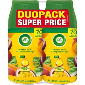 Air Wick Freshmatic Passion Fruit & Tropical Mango légfrissítő utántöltő illattal DUO 2x250 ml kép