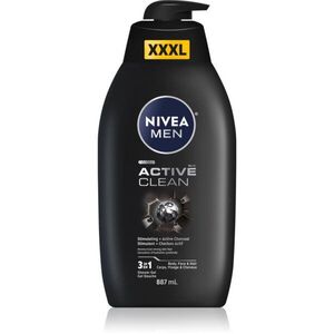 NIVEA MEN Active Clean tusfürdő gél uraknak 887 ml kép