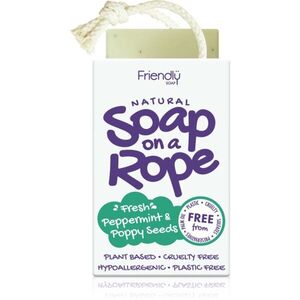 Friendly Soap Soap on a Rope Peppermint & Poppy Seeds természetes szappan zsinóron 95 g kép