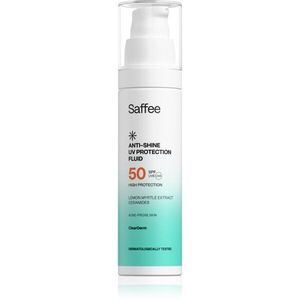 Saffee ClearDerm Anti-shine UV Protection Fluid SPF 50 bőrvédő folyadék az aknéra hajlamos zsíros bőrre SPF 50 50 ml kép