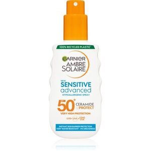 Garnier Ambre Solaire Sensitive Advanced védő napozótej spray formában SPF 50+ az érzékeny bőrre 150 ml kép