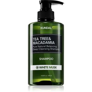 KUNDAL Tea Tree & Macadamia White Musk mélyen tisztító sampon frissítő hatással 500 ml kép