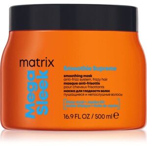 Matrix Mega Sleek Smoothing Mask haj maszk a rakoncátlan és töredezett hajra 500 ml kép