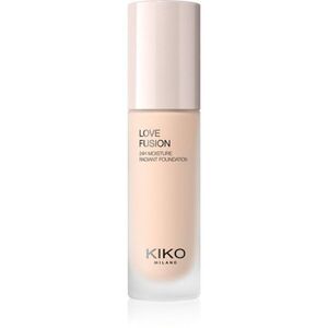 KIKO Milano Love Fusion 24H Moisture Radiant Foundation tartós krémalapozó hidratáló hatással árnyalat 1 Warm Gold 30 ml kép
