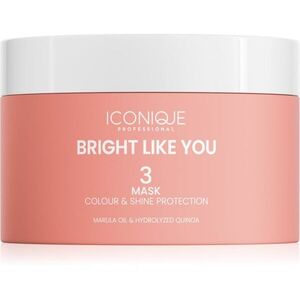 ICONIQUE Professional BRIGHT LIKE YOU Colour & Shine Protection Mask megújító védőpakolás festett hajra 200 ml kép