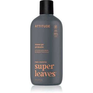 Attitude Super Leaves Men Shower Gel tusfürdő gél uraknak Patchouli & Bourbon 415 ml kép
