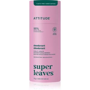 Attitude Super Leaves Natural Deodorant természetes szilárd dezodor alumíniummentes Coconut & Wild Berries 75 g kép