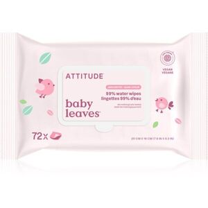 Attitude Baby Leaves Water Wipes nedves törlőkendők parfümmentes 72 db kép