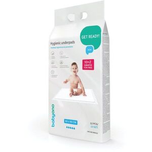 BabyOno Get Ready Hygienic Underpads eldobható pelenkázó-alátétek 60x90 cm 12 db kép
