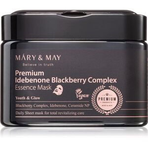 Mary&May Premium Idebenone Blackberry Complex Essence Mask hidratáló gézmaszk feszesítő hatással nagy csomagolás 20 db kép