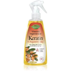 Bione Cosmetics Keratin + Argan leöblítést nem igénylő regeneráló kondicionáló hajra 260 ml kép