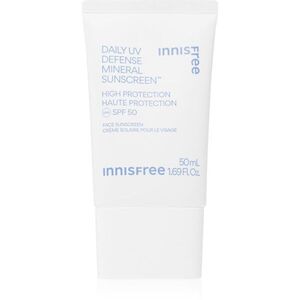 innisfree Daily UV Defense Mineral Sunscreen ásványi védő fluid arcra SPF 50 50 ml kép