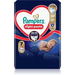 Pampers Night Pants Size 7 eldobható nadrágpelenkák éjszakára 15+ kg 17 db kép