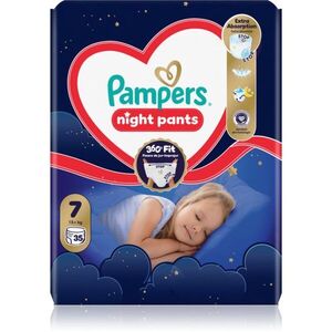 Pampers Night Pants Size 7 eldobható nadrágpelenkák éjszakára 15+ kg 35 db kép