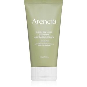 Arencia Green Tea + LHA Deep Pore Rice Cake Cleanser mélyen tisztító gél regeneráló hatással 150 g kép