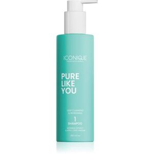ICONIQUE Professional PURE LIKE YOU Deep Cleansing & Refreshing Shampoo mélyen tisztító sampon zsíros fejbőrre 250 ml kép