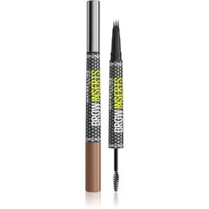 MAYBELLINE NEW YORK Brow Inserts szemöldök fixáló 2in1 kefével árnyalat 2 Soft Brown 1.25 ml kép