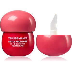 Trouble Maker Little Pudding Lip + Cheek Mousse multifunkcionális smink ajkakra és arcra árnyalat Bunny Baby Pink 5 g kép