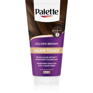 Schwarzkopf Palette Warm Toner hajmaszk meleg-barna árnyalatokra árnyalat Golden Brown 150 ml kép