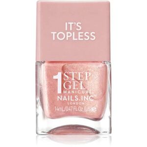 Nails Inc. It’s Topless géles körömlakk a hosszan tartó hatásért árnyalat Remi Nude Shimmer 14 ml kép