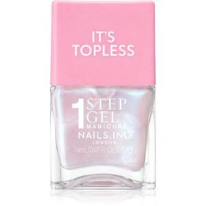 Nails Inc. It’s Topless géles körömlakk a hosszan tartó hatásért árnyalat Kat Baby Pink Iridescent 14 ml kép