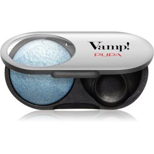 PUPA Milano Vamp! Radiant Baked Eyeshadow tartósan tündöklő szemhéjfestékek árnyalat 306 Bon-Ton Blue - WET & DRY 1 g kép