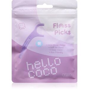 hello coco Floss Picks fogpiszkáló fogselyemmel 30 db kép