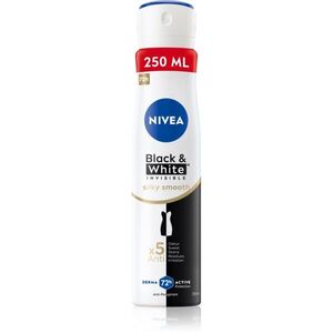 NIVEA Black & White Invisible Silky Smooth izzadásgátló spray hölgyeknek 250 ml kép