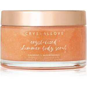 Crystallove Rose Quartz Shimmer Body Scrub testpeeling 200 g kép