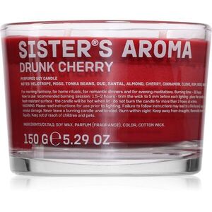 Sister's Aroma Drunk Cherry illatgyertya 150 g kép