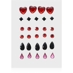 Diva & Nice Cosmetics Face Stones matricák az arcra Black & Red 35 db kép