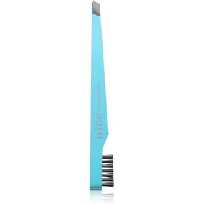 Diva & Nice Cosmetics Accessories ferde csipesz kefével Turquoise 1 db kép
