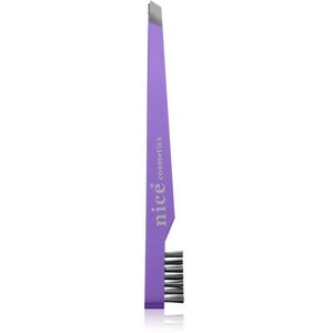 Diva & Nice Cosmetics Accessories ferde csipesz kefével Purple 1 db kép