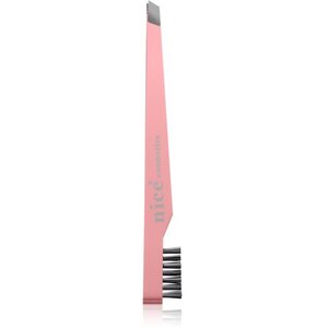 Diva & Nice Cosmetics Accessories ferde csipesz kefével Pink 1 db kép
