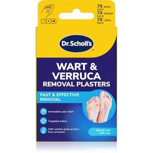 Scholl Dr. Scholl's Wart & Verruca Plaster ragtapaszkészlet a szemölcsök és bőrkeményedések enyhítésére 3x7 db kép