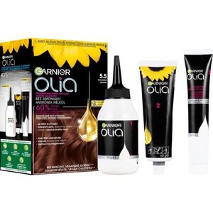 Garnier Olia Big Kit tartós hajfesték árnyalat 5.5. Mahogany Brown 1 db kép