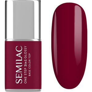 Semilac One Step 3in1 Glossy géles körömlakk árnyalat 570 Dark Raspberry 7 ml kép