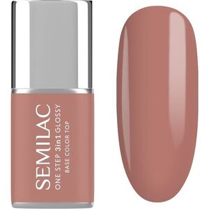 Semilac One Step 3in1 Glossy géles körömlakk árnyalat 235 Peach Beige 7 ml kép