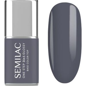 Semilac One Step 3in1 Glossy géles körömlakk árnyalat 185 Stone Grey 7 ml kép