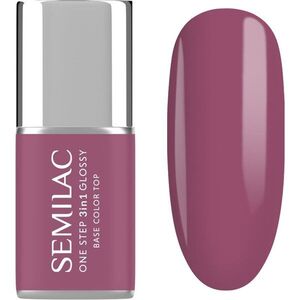 Semilac One Step 3in1 Glossy géles körömlakk árnyalat 205 Purple Beige 7 ml kép