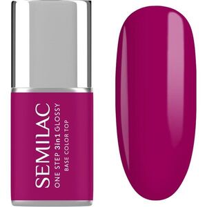 Semilac One Step 3in1 Glossy géles körömlakk árnyalat 595 Bright Purple 7 ml kép