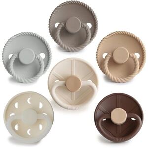 FRIGG 6-Pack Pacifiers Round Silicone Size 2 cumi Earthy Wonder 6 db kép