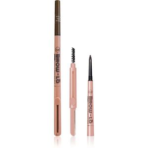 J.Cat Beauty Brow-LA szemöldök ceruza kefével árnyalat 104 Rich Brown 0.08 g kép