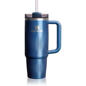 Stanley Quencher H2.O FlowState™ Fluted Tumbler rozsdamentes termosz szívószállal közepes Glacial Blue Shine 890 ml kép