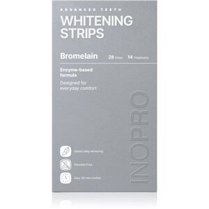 InoPro Advanced Whitening Strips fogfehérítő szalag a fogakra bez peroxidu 28 db kép