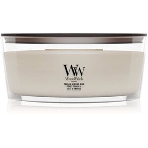 Woodwick Tonka & Almond Milk illatgyertya fa kanóccal 453.6 g kép